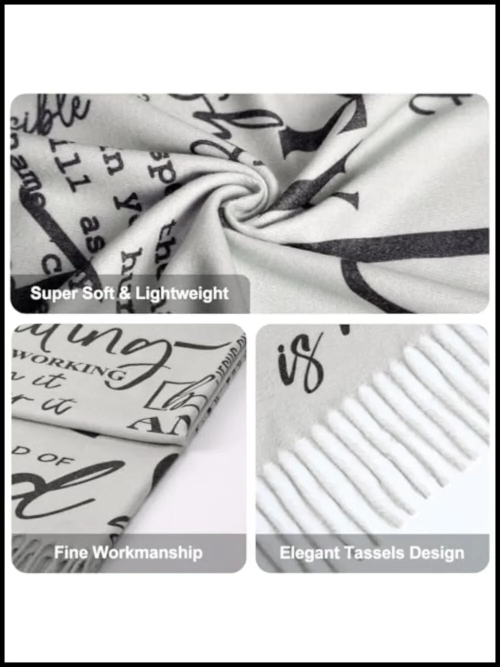 Pashmina Prayer Shawl Wrap for Women Religious Christian Gift